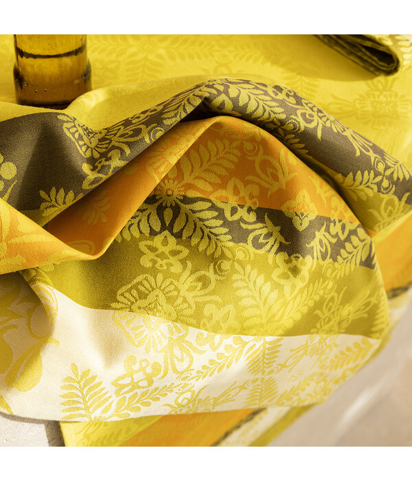 Le Jacquard Français Mumbai yellow, gecoat tafellinnen