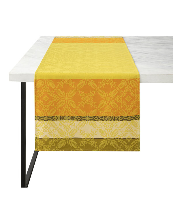 Le Jacquard Français Mumbai yellow, gecoat tafellinnen
