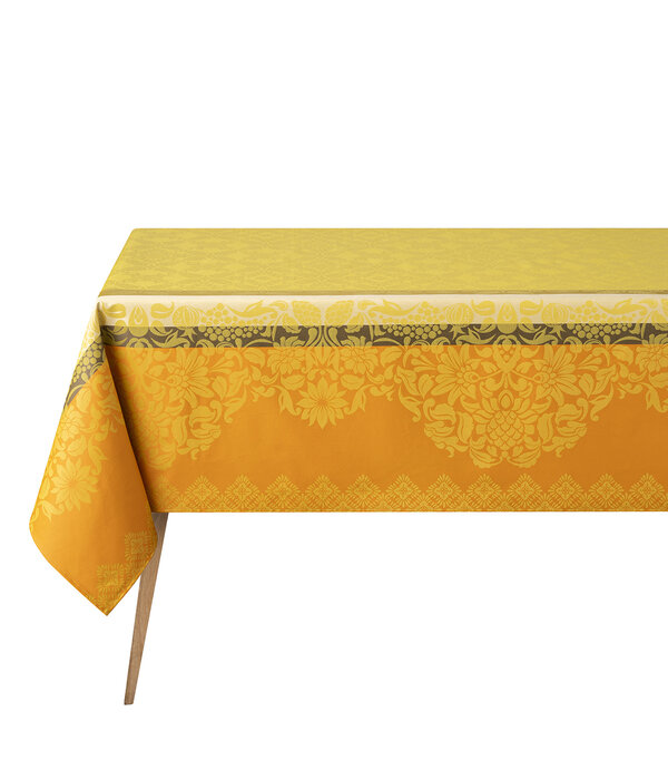 Le Jacquard Français Mumbai yellow, gecoat tafellinnen