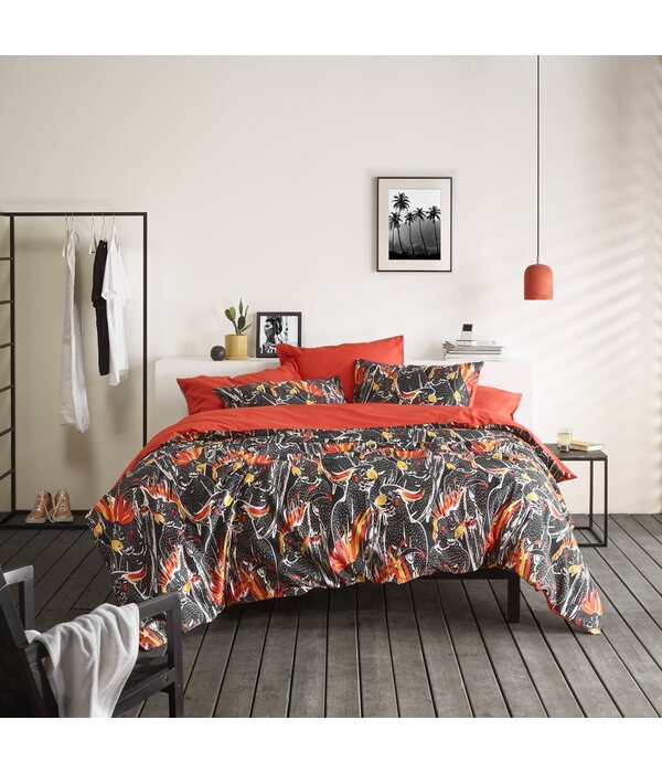 De Witte Lietaer dekbedovertrekset Perrot fiery red 180TC