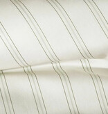 De Witte Lietaer offwhite met groene streep dekbedovertrekset Chiara winter moss 200TC