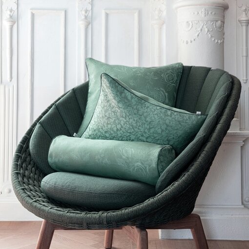 Le Jacquard Français Romance tendresse green kussenhoezen, vanaf