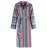 Cawö dames badjas multicolor 1456 kleurrijk (14), licht velours, 2-weg rits