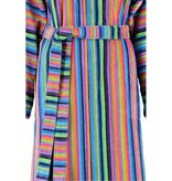 Cawö dames badjas multicolor 1456 kleurrijk (14), licht velours, 2-weg rits