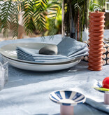 Le Jacquard Français Tivoli blue tafellinnen, 100% gekamd linnen