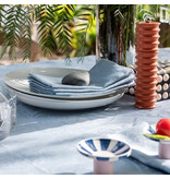 Le Jacquard Français Tivoli blue tafellinnen, 100% gekamd linnen