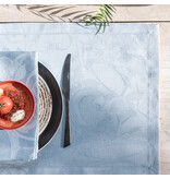 Le Jacquard Français Tivoli blue tafellinnen, 100% gekamd linnen