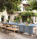 Le Jacquard Français Tivoli blue tafellinnen, 100% gekamd linnen