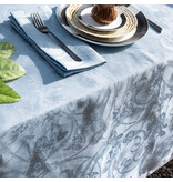 Le Jacquard Français Tivoli blue tafellinnen, 100% gekamd linnen