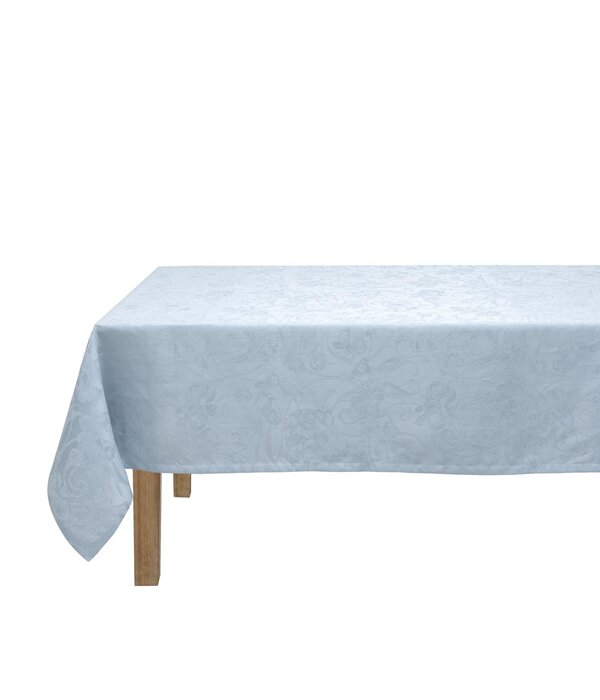 Le Jacquard Français Tivoli blue tafellinnen, 100% gekamd linnen