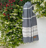 Fashion4Wellness Hamamdoek Sea Me black beige - 95x200 cm