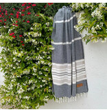 Fashion4Wellness Hamamdoek Sea Me black beige - 95x200 cm