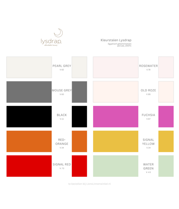 Lysdrap Egyptisch gekamd katoen crispy beddengoed 200TC, 18 kleuren