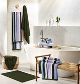 De Witte Lietaer Ophelia Khalilia  gestreepte handdoekenlijn met lila - khaki - wit - sky blue