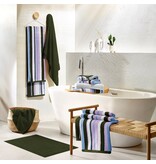 De Witte Lietaer Ophelia Khalilia  gestreepte handdoekenlijn met lila - khaki - wit - sky blue