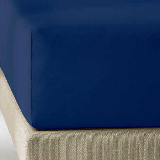 De Witte Lietaer blauw jersey hoeslaken,  Elena navy blue vanaf