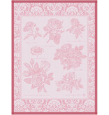 Le Jacquard Français theedoek Jardin des Roses pink