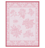 Le Jacquard Français theedoek Jardin des Roses pink