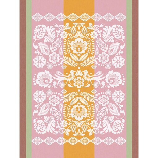 Le Jacquard Français theedoek Alegria pink