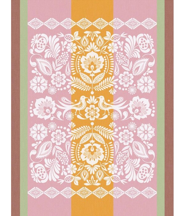 Le Jacquard Français theedoek Alegria pink