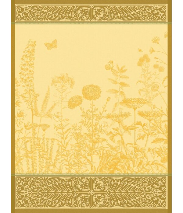 Le Jacquard Français theedoek Blooming yellow