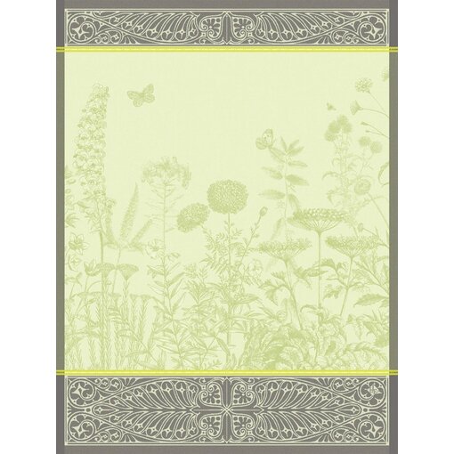Le Jacquard Français theedoek Blooming green