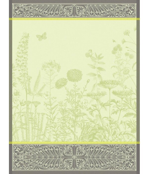 Le Jacquard Français theedoek Blooming green