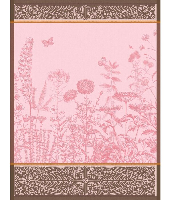 Le Jacquard Français theedoek Blooming pink