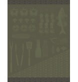Le Jacquard Français theedoek Braise green