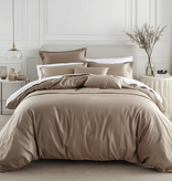 Bonnanotte taupe dekbedovertrekset York aarde, katoen satijn 300TC