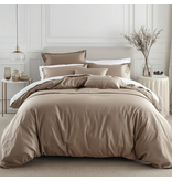 Bonnanotte taupe dekbedovertrekset York aarde, katoen satijn 300TC