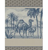 Le Jacquard Français theedoek Dune Dromadaire blue