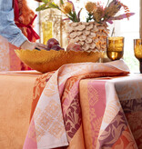 Le Jacquard Français gecoat oranje tafellinnen Mumbai orange