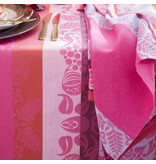 Le Jacquard Français Mumbai roze, gecoat tafellinnen pink