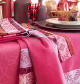 Le Jacquard Français Mumbai roze, gecoat tafellinnen pink