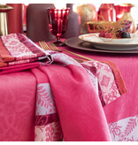 Le Jacquard Français Mumbai roze, gecoat tafellinnen pink