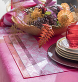 Le Jacquard Français Mumbai roze, gecoat tafellinnen pink