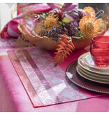 Le Jacquard Français Mumbai roze, gecoat tafellinnen pink