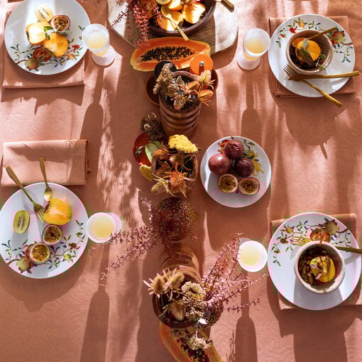 Le Jacquard Français tafellinnen Vegetal mood orange