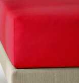De Witte Lietaer rood jersey hoeslaken Elena deep red