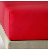 De Witte Lietaer rood jersey hoeslaken Elena deep red