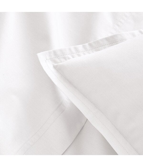 Essix witte kussensloop uni  (effen) gekamd katoen, percale,  blanc, 200TC