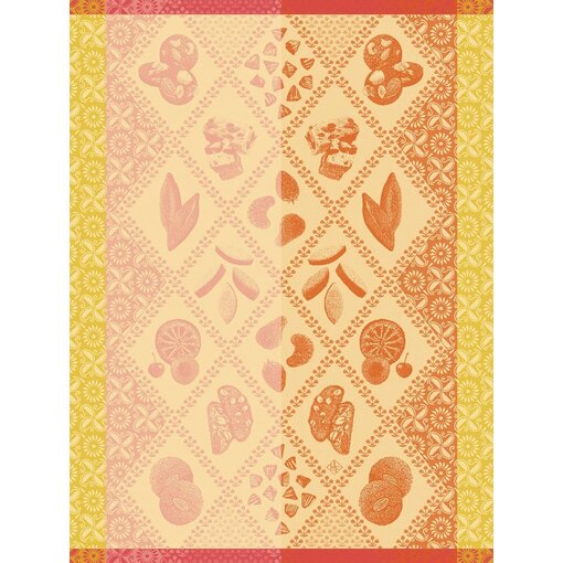 Le Jacquard Français theedoek Éclats Du Midi Douceur red