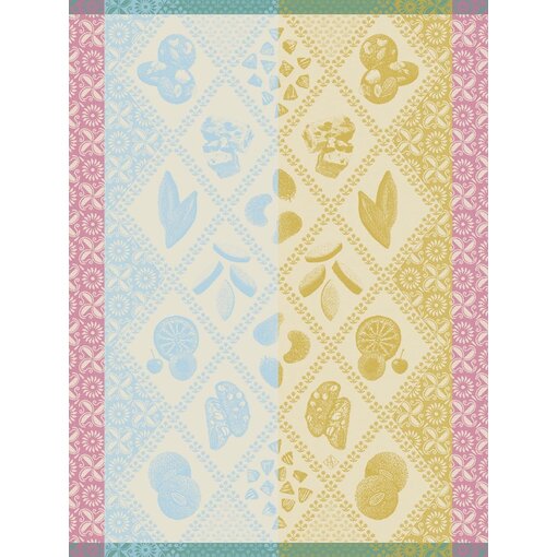 Le Jacquard Français theedoek Éclats Du Midi Douceur blue