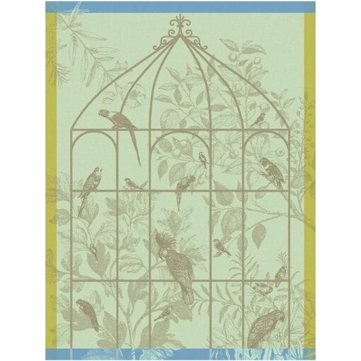 Le Jacquard Français theedoek Sonate green