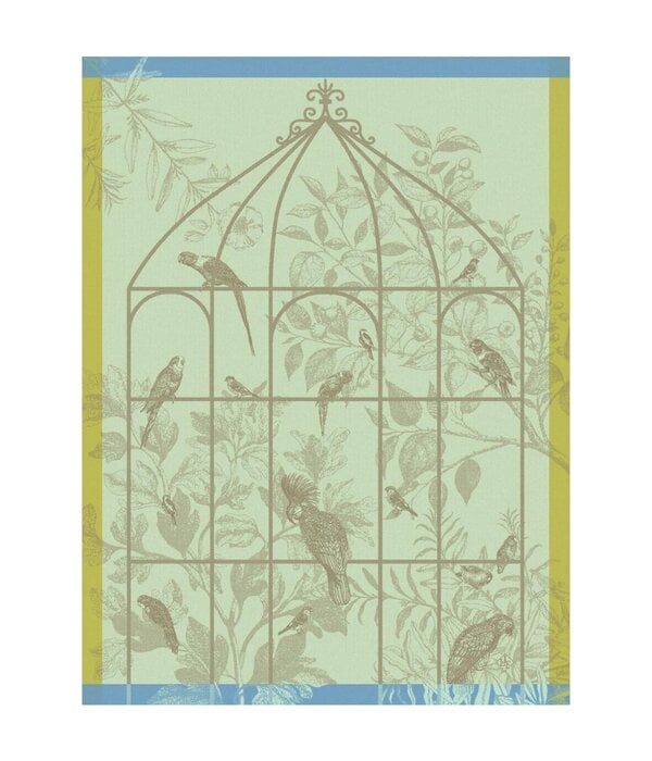 Le Jacquard Français theedoek Sonate green