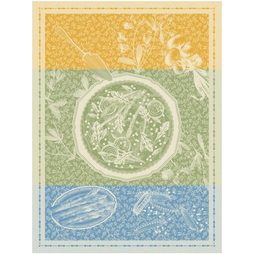 Le Jacquard Français theedoek Tarte Printanière green