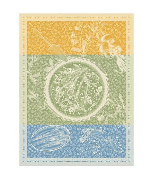 Le Jacquard Français theedoek Tarte Printanière green