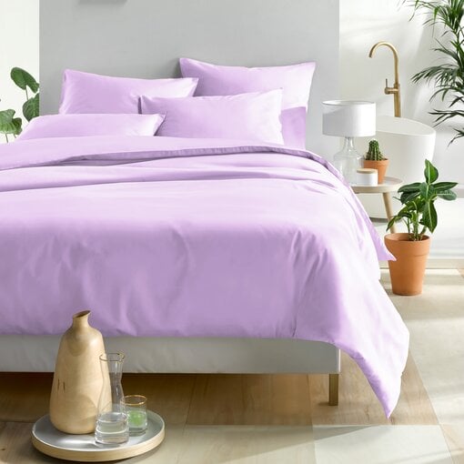 De Witte Lietaer dekbedovertrekset Olivia lila (uni) 200 TC, vanaf