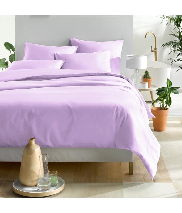 De Witte Lietaer dekbedovertrekset Olivia lila (uni) 200 TC, vanaf